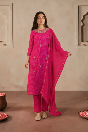 Pink Mothra Muse Handcrafted Suit Set