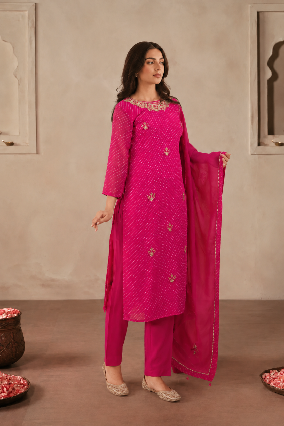 Pink Mothra Muse Handcrafted Suit Set