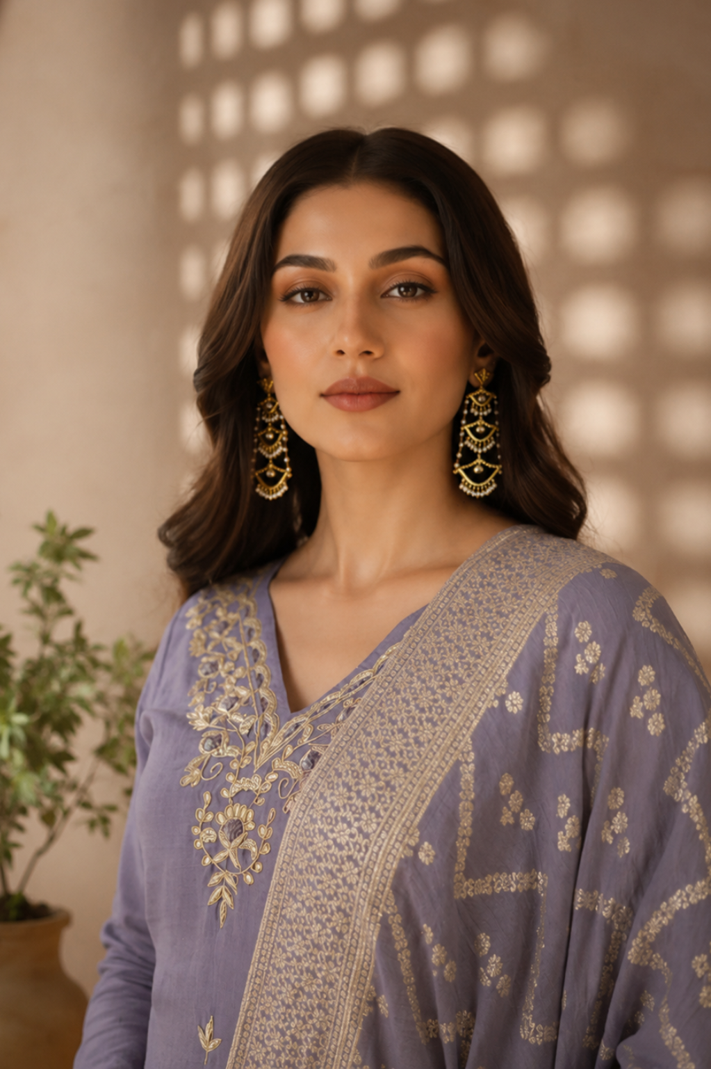 Baingani Zari Silk Royale Suit Set
