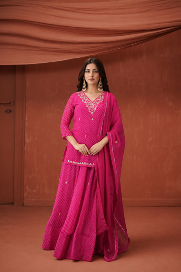 Short Kurti And Skirt Mothra Noor-e-Nazakat Mothra Handcrafted Ensemble