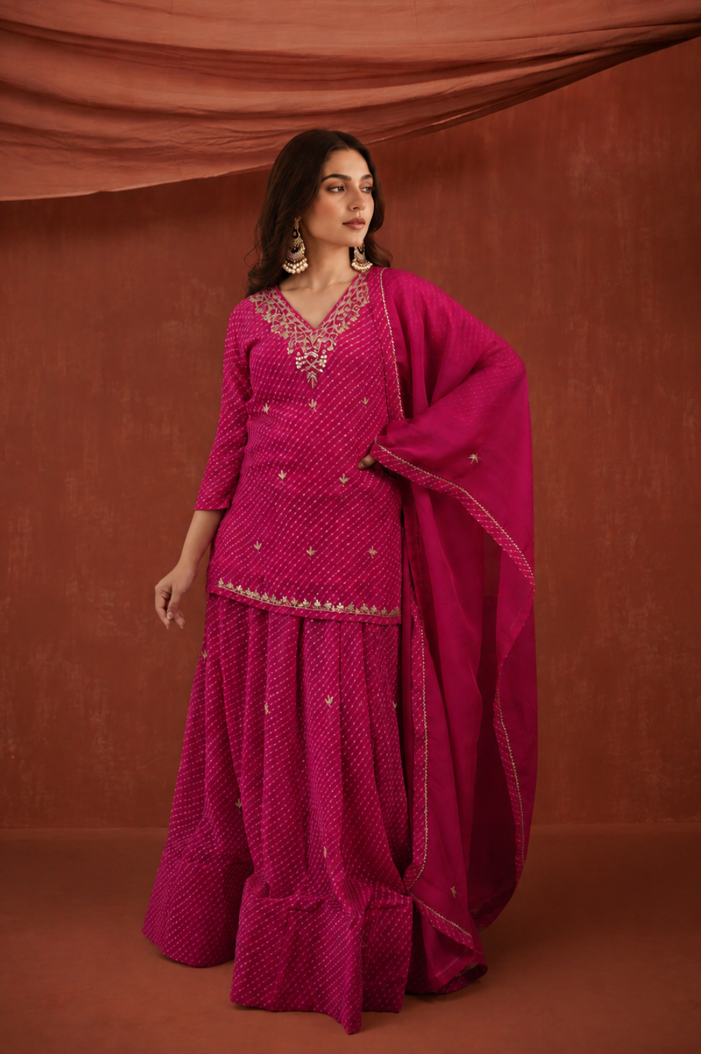 Short Kurti And Skirt Mothra Noor-e-Nazakat Mothra Handcrafted Ensemble