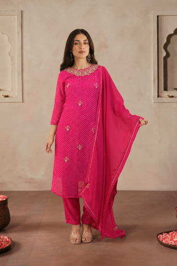 Pink Mothra Muse Handcrafted Suit Set